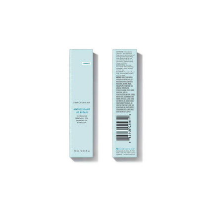 SkinCeuticals Antioxidant Lip Repair product box front and back packaging with barcode and ingredient panel