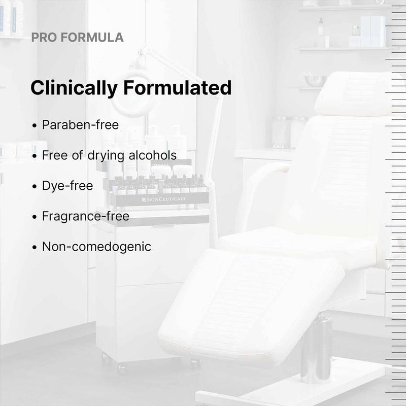 SkinCeuticals Future Mineral UV Defense pro formula graphic highlighting paraben-free and fragrance-free non-comedogenic UV.