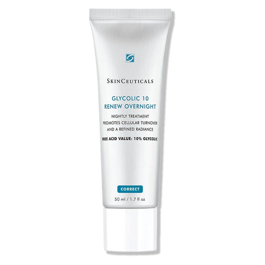 SkinCeuticals Glycolic 10 Renew Overnight with 10% glycolic acid to refine texture and support skin radiance