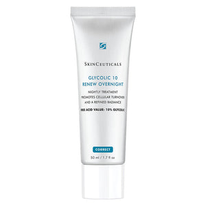 SkinCeuticals Glycolic 10 Renew Overnight nightly treatment with 10% glycolic acid for cellular turnover and refined radiance, 1.7 fl oz.