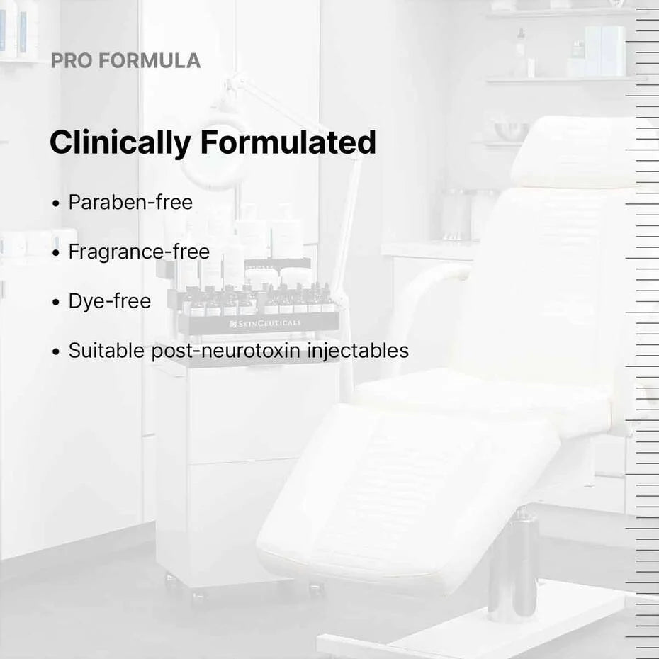 SkinCeuticals P-Tiox pro formula: clinically formulated, paraben-free, fragrance-free, dye-free, post-neurotoxin use