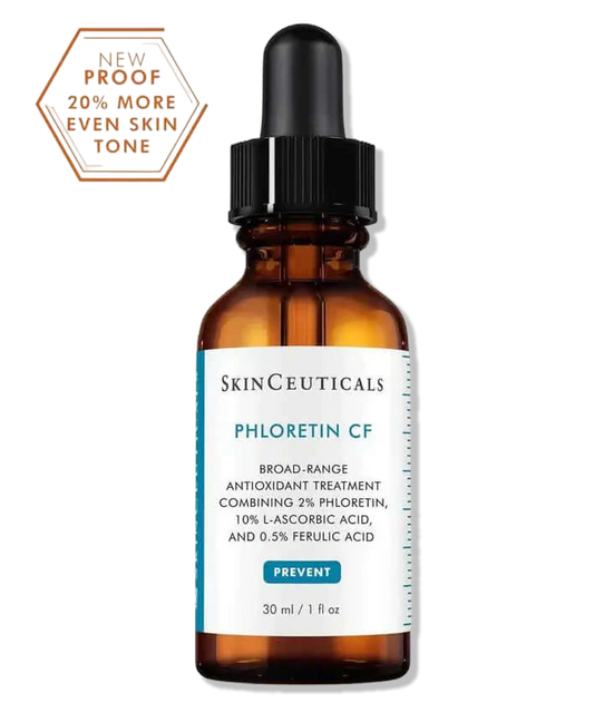 SkinCeuticals Phloretin CF serum with 2% phloretin, vitamin C, ferulic acid for antioxidant protection and visibly even tone