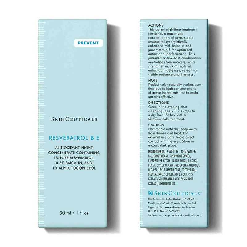 SkinCeuticals Resveratrol B E Antioxidant Night Serum for Radiance