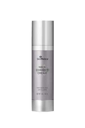 SkinMedica Neck Correct Cream bottle with peptides, green microalgae and rice protein for neck and décolleté care now daily.