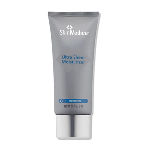 SkinMedica Ultra Sheer Moisturizer front tube for oily and combination skin with lightweight oil free hydration formula.