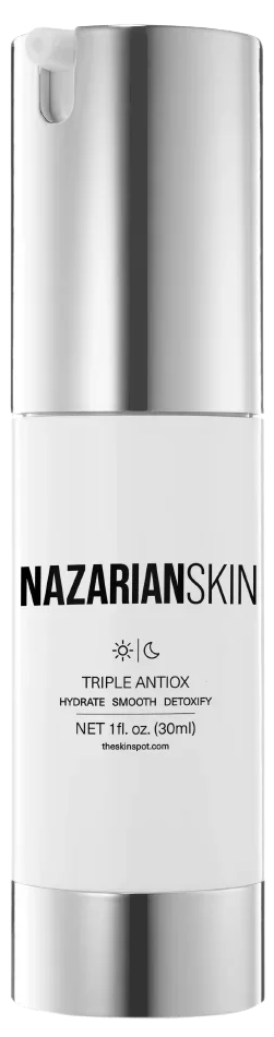 NazarianSkin Triple Antiox antioxidant serum with resveratrol, vitamin C and E helps protect skin and improve brightness