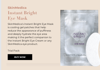SkinMedica Instant Bright Eye Mask trial pack helps cool under eyes, reduce puffiness, and prep skin for brighter eye care!!