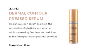 Sente Dermal Contour Pressed Serum travel size supports elasticity and youthful facial contours in TSSTUBE kit.