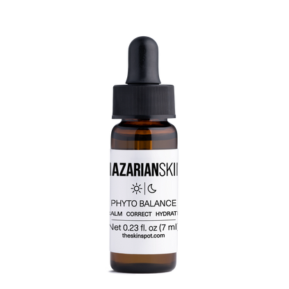 NazarianSkin Phyto Balance sample serum helps calm, correct and hydrate skin with botanical antioxidant support care use set
