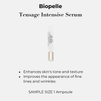 Biopelle Tensage Intensive Serum ampoule helps improve skin tone, texture, and visible fine lines and wrinkles after use