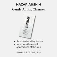 NAZARIANSKIN Gentle Antiox Cleanser sample helps cleanse skin while supporting hydration and a refreshed look daily