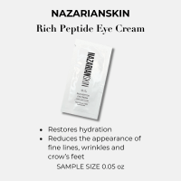 NAZARIANSKIN Rich Peptide Eye Cream sample helps restore hydration and reduce look of fine lines and crow's feet
