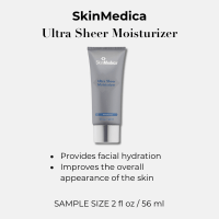 SkinMedica Ultra Sheer Moisturizer sample provides light hydration and improves the overall appearance of skin tone daily!!!