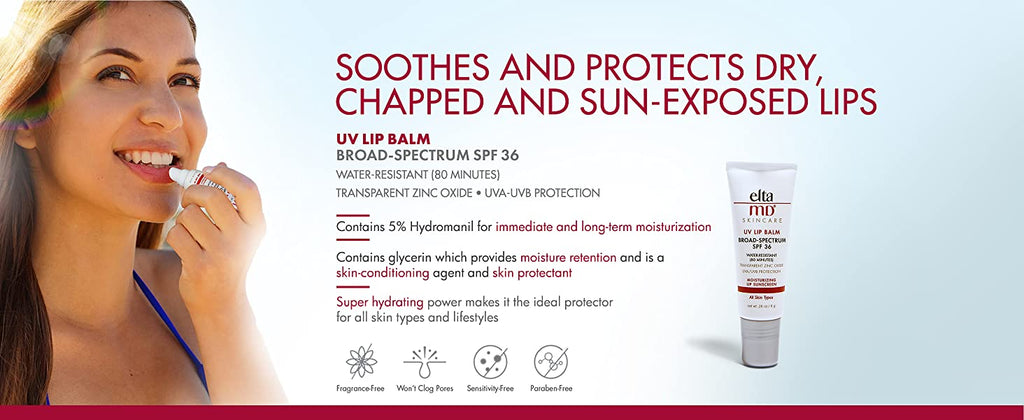 EltaMD- UV Lip Balm Broad-Spectrum SPF 36 benefits
