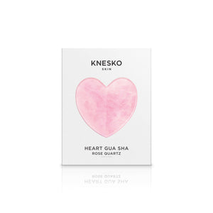 Knesko Skin- Rose Quartz Heart Shaped Gua Sha Kit-The Skin Spot