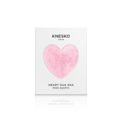 Knesko Skin- Rose Quartz Heart Shaped Gua Sha Kit