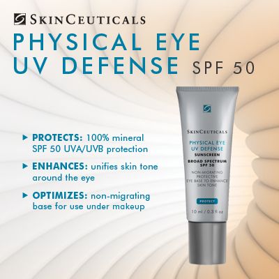 SkinCeuticals Physical Eye UV Defense SPF 50 infograpic