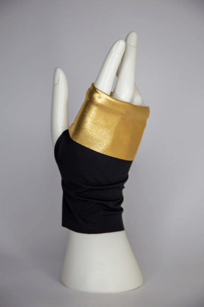 Sun Protection Gloves- SPF 50+ Black/Gold-The Skin Spot