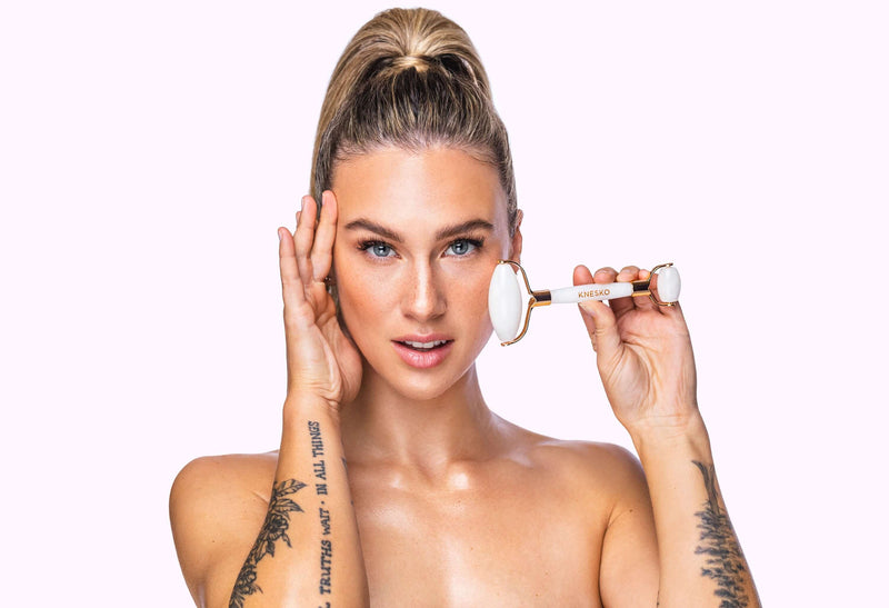 Knesko Skin- White Jade Gemstone Roller-The Skin Spot