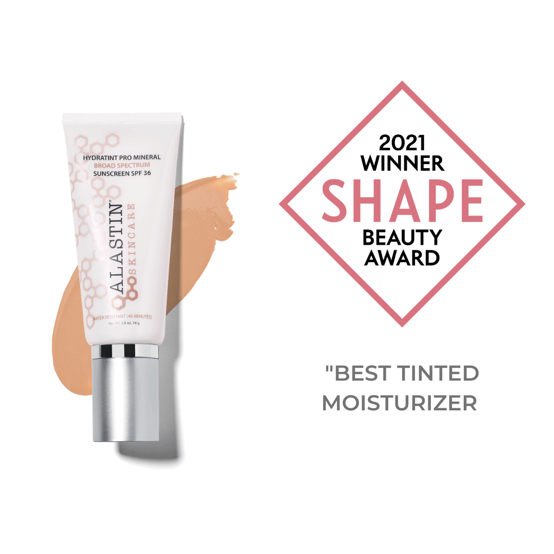 alastin hydratint pro tinted sunscreen spf 36 with natural glow finish and award winning formula