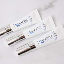 ALASTIN INhance Post-Injection Serum three tubes on marble showing purple label post injection skincare packaging kit layout