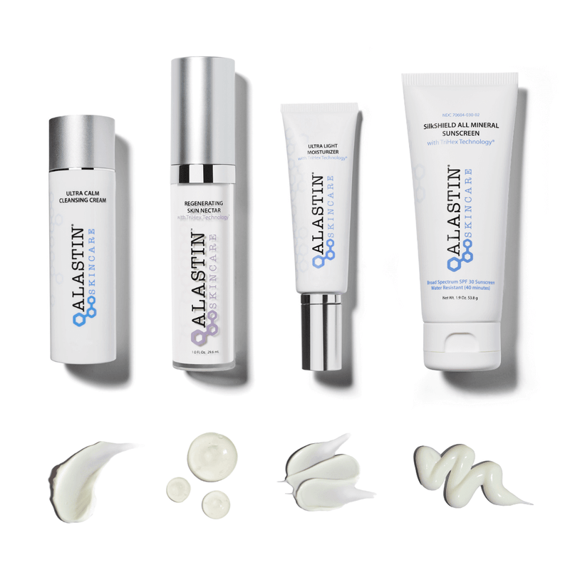 Alastin Procedure Enhancement System full kit with cleanser moisturizer sunscreen and serum for pre and post procedure care