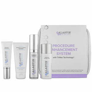 Alastin Procedure Enhancement System kit with cleanser serum moisturizer and sunscreen for post procedure recovery care
