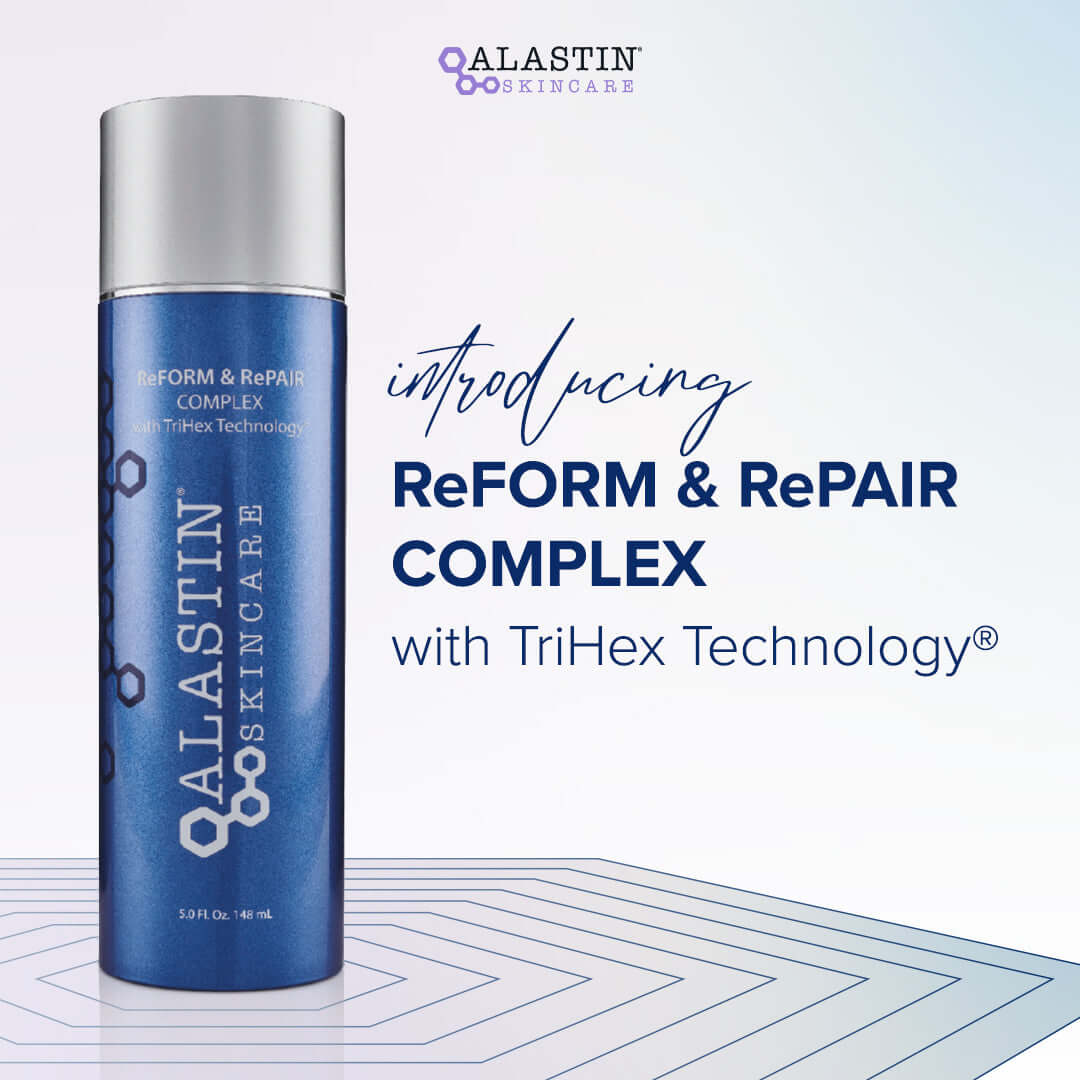 Alastin ReFORM & RePAIR Complex with TriHex Technology for post procedure skin recovery and improved texture