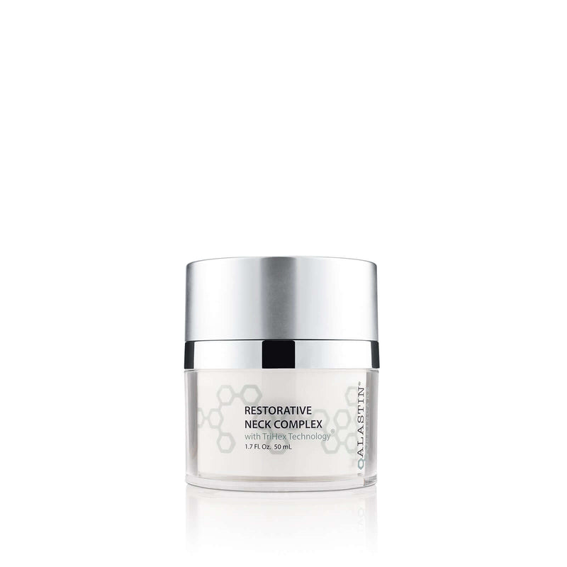Alastin Restorative Neck Complex with TriHex Technology front view showing neck firming cream for smoother skin