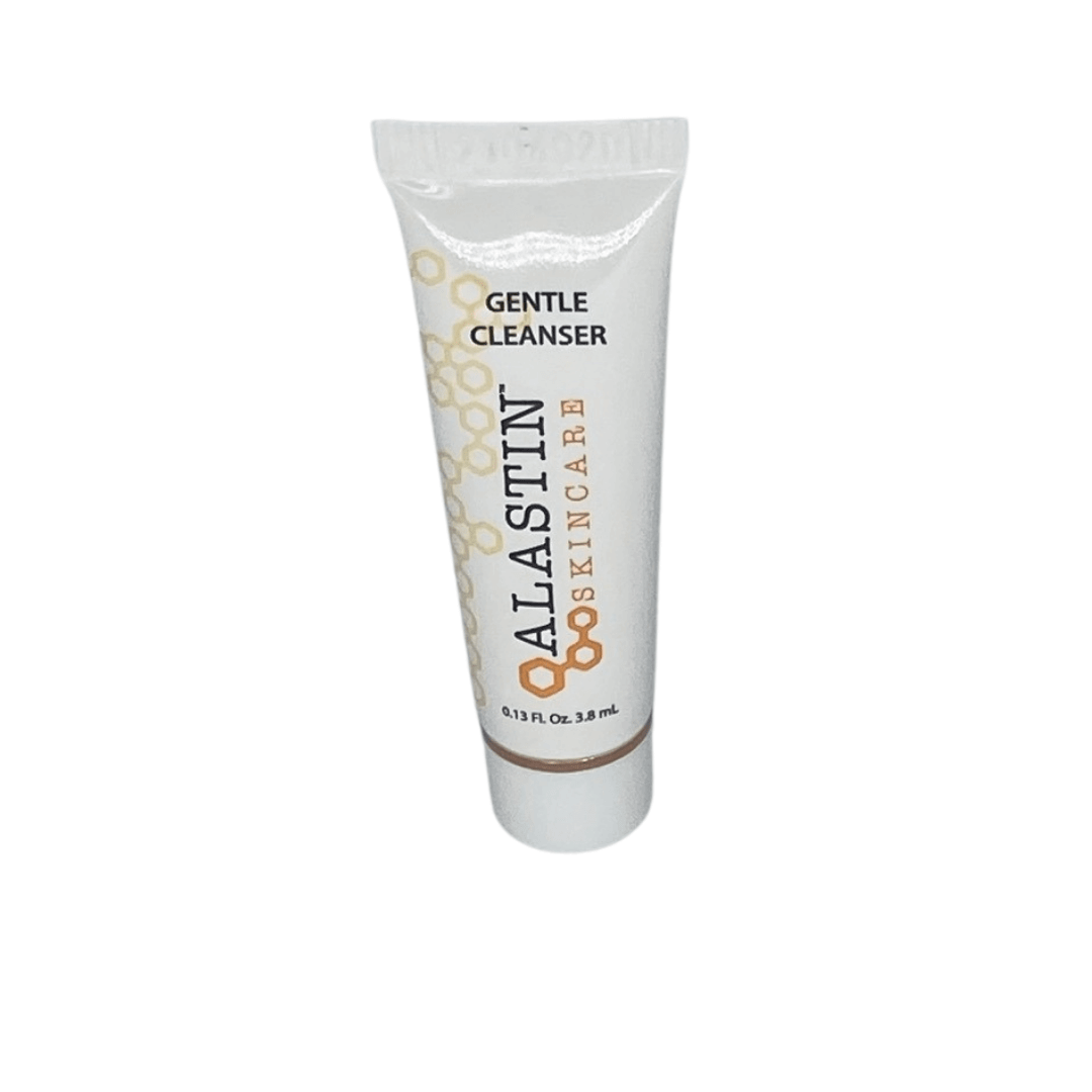 Alastin Skincare Gentle Cleanser sample tube in travel size packaging for mild facial cleansing and daily skincare.