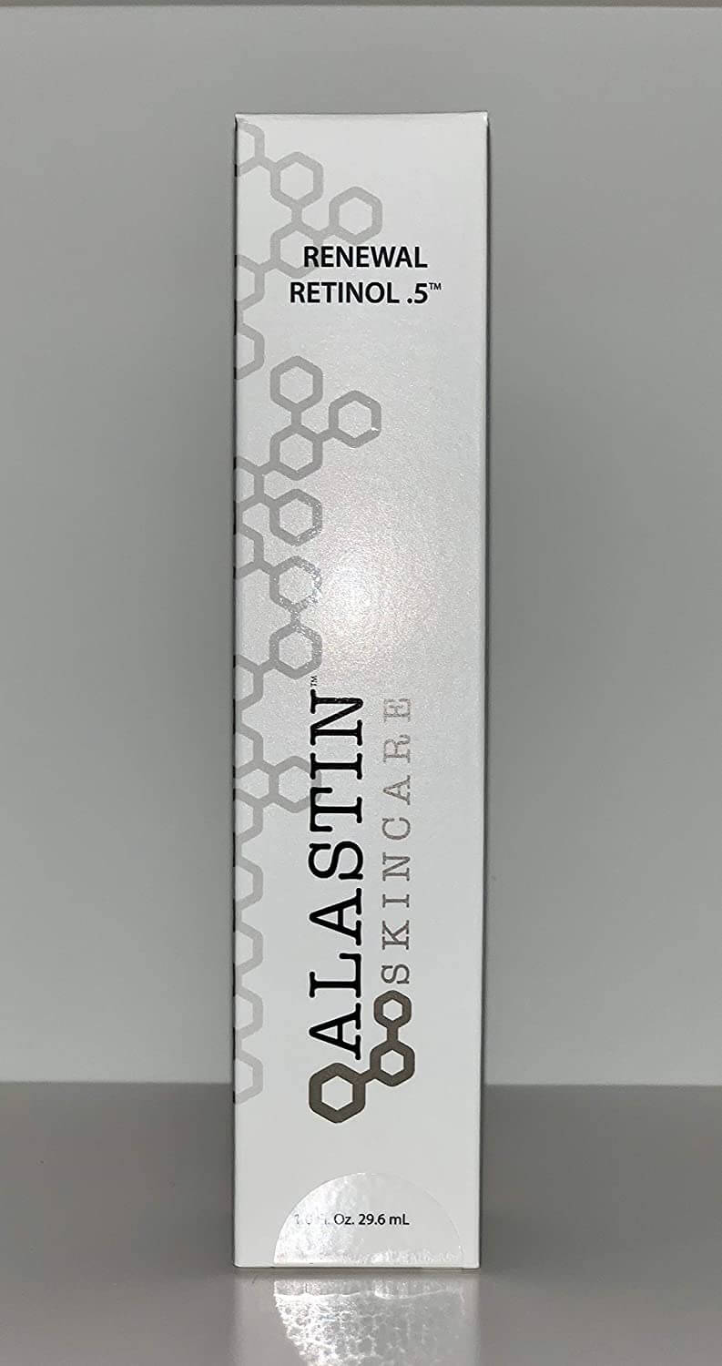 Alastin Skincare Renewal Retinol 0.5 packaging box showing retinol serum product for smoother skin texture