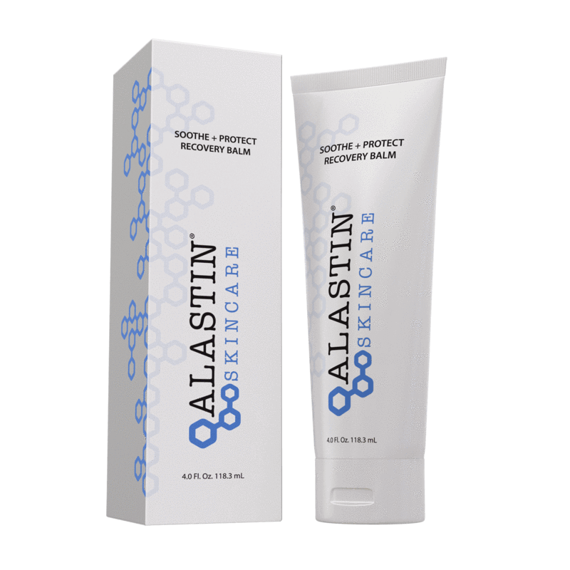 Alastin Skincare Soothe Protect Recovery Balm with box packaging for post procedure skincare to calm and support skin barrier