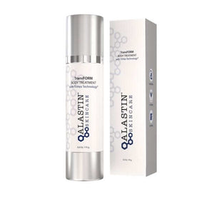 Alastin Skincare TransFORM Body Treatment with packaging box showing firming lotion with TriHex Technology for smoother skin