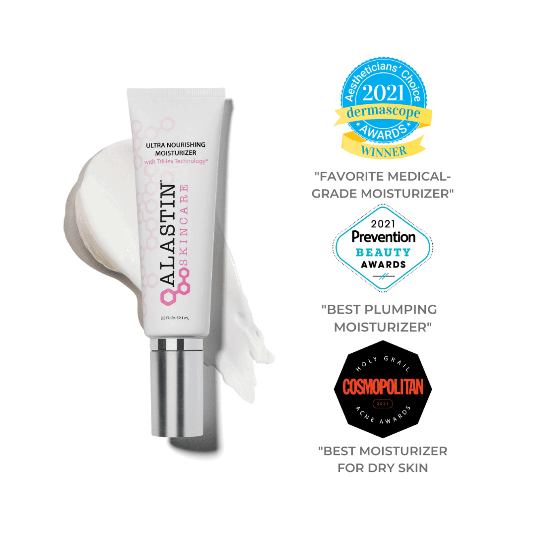 Alastin Skincare Ultra Nourishing Moisturizer award winning cream for dry skin hydration with rich texture and glow