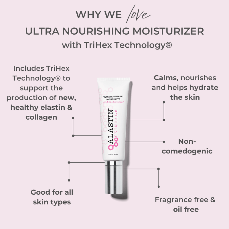 Alastin Skincare Ultra Nourishing Moisturizer benefits include hydration skin calming non comedogenic and all skin types