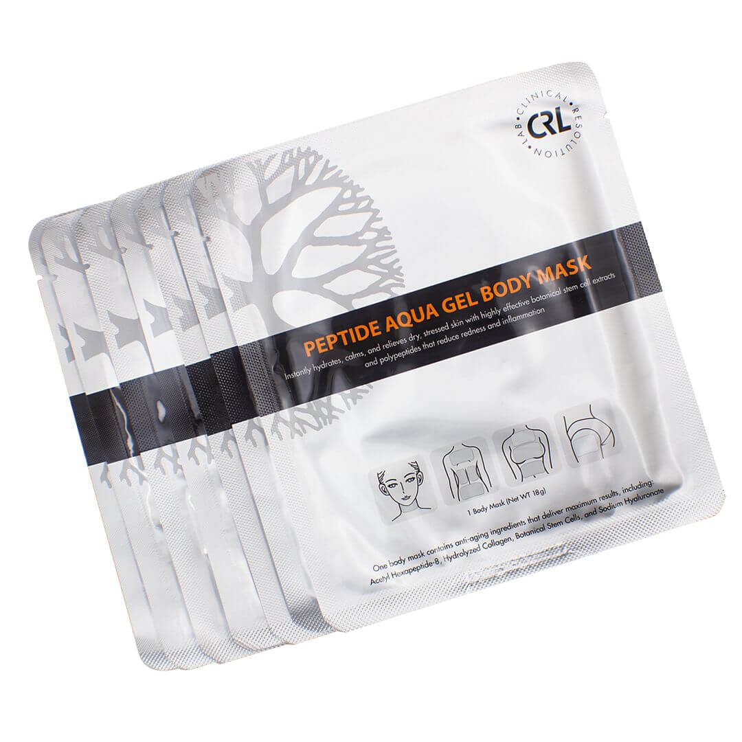 Clinical Resolution Peptide Aqua Gel Body Mask — multiple gel sheets for full-body post-procedure hydration and skin recovery