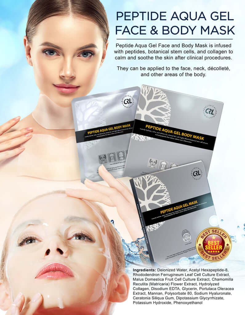 Clinical Resolution Peptide Aqua Gel Face Mask benefits — reduces fine lines, restores hydration, and calms irritated skin