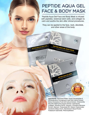 Clinical Resolution Peptide Aqua Gel Face Mask benefits — reduces fine lines, restores hydration, and calms irritated skin