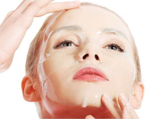 Clinical Resolution Peptide Aqua Gel Mask side angle — anti-aging gel sheet mask with Alpine Rose and Apple stem cells