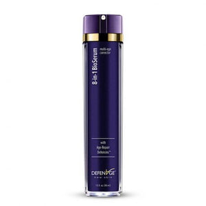 DefenAge 8-in-1 BioSerum bottle with Age-Repair Defensins for fine lines, wrinkles, dark spots and firmer skin care use now.