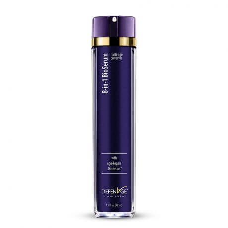 DefenAge 8-in-1 BioSerum bottle with Age-Repair Defensins for fine lines, wrinkles, dark spots and firmer skin care use now.