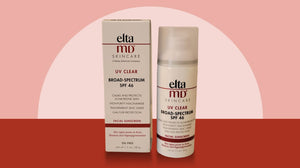 EltaMD UV Clear Tinted SPF 46 studio shot — 1.7 oz oil-free tinted sunscreen that evens skin tone and reduces redness daily