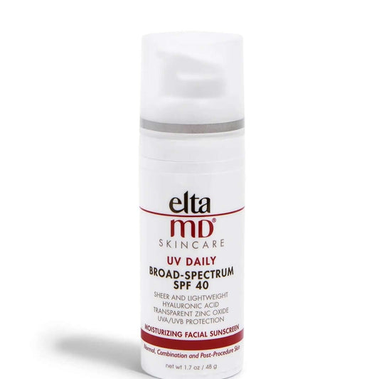 EltaMD UV Daily SPF 40 hero shot — sheer lightweight hydrating sunscreen with Zinc Oxide for daily UVA and UVB protection
