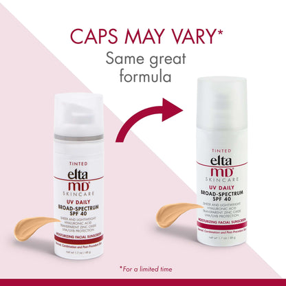 EltaMD UV Daily SPF 40 Tinted lifestyle — tinted moisturizing sunscreen for normal, dry, and combination skin daily use