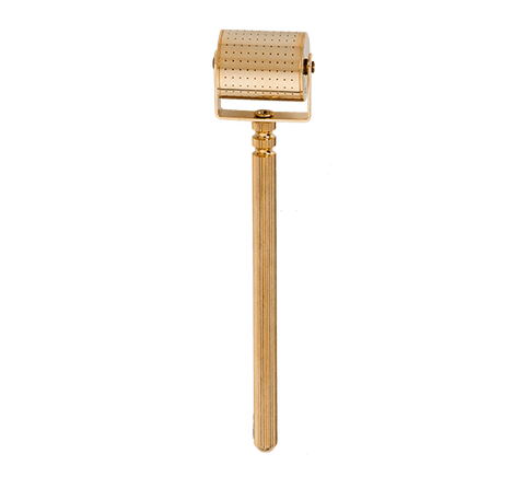 Environ Cosmetic Gold Roll-CIT front view shows gold skin roller tool with handle for texture, tone and fine line