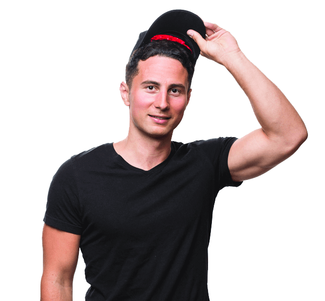 Clinical-strength LaserCap HD Plus device with illuminated red lasers and portable battery pack.