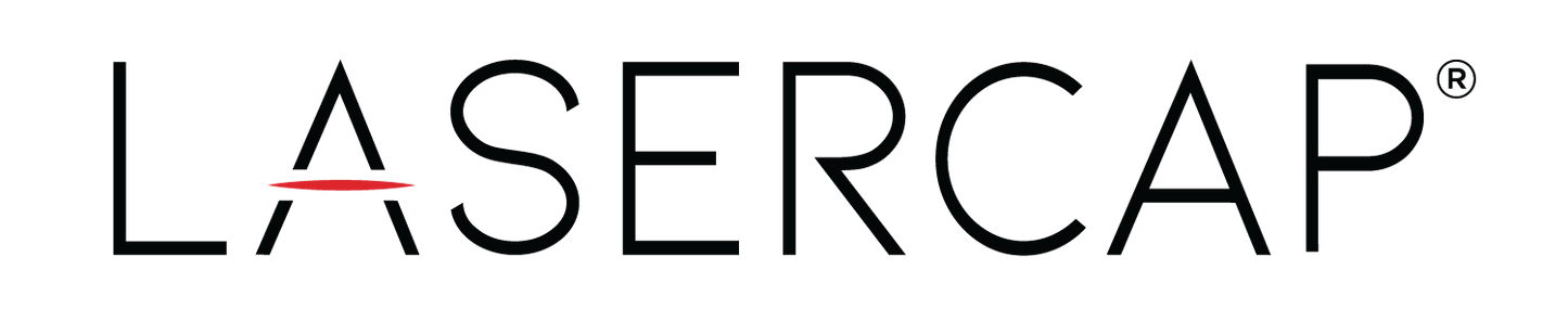 Official LaserCap brand logo for clinical-strength laser hair growth cap products.