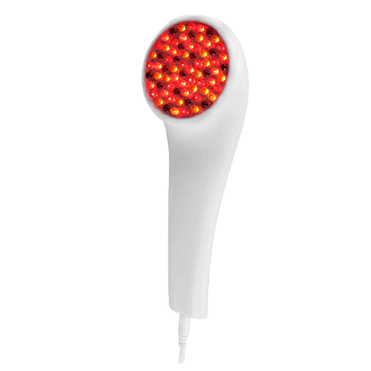 LightStim for Wrinkles LED light therapy device with red lights to target fine lines and facial wrinkles for home skin care.