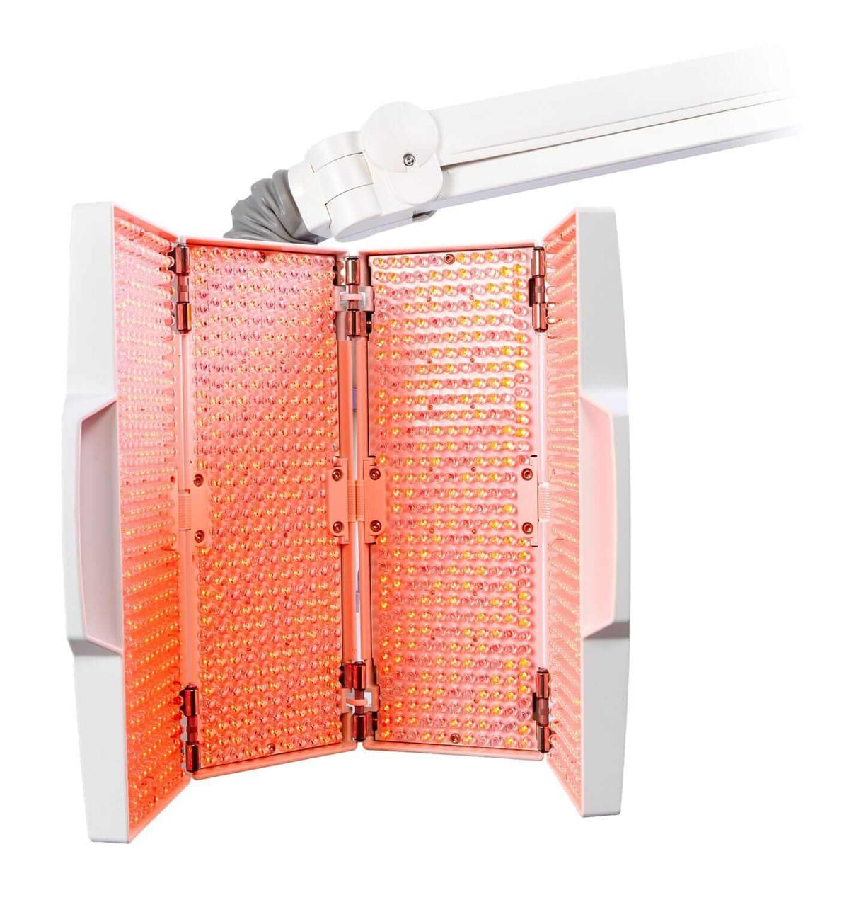 LightStim ProPanel Anti-Aging Light open red LED panel close-up showing professional anti-aging light therapy for face care.