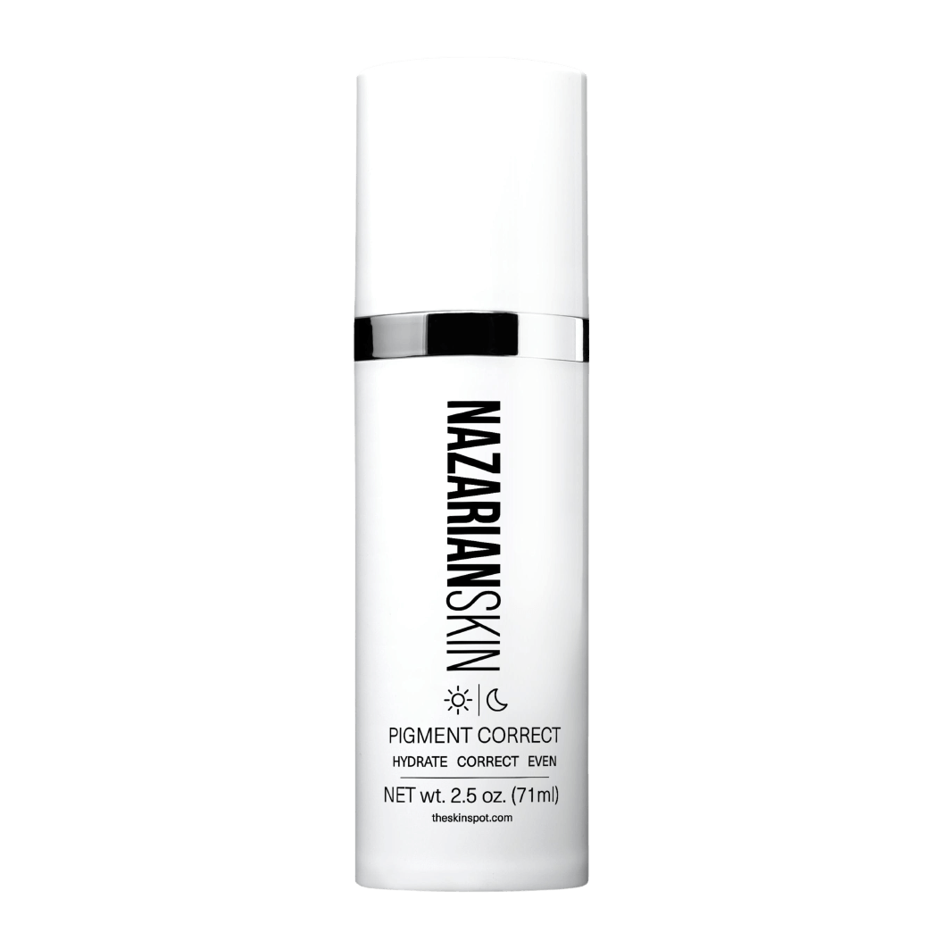 NazarianSkin Pigment Correct Antiox Peptide Serum helps reduce dark spots brighten skin tone and treat hyperpigmentation.